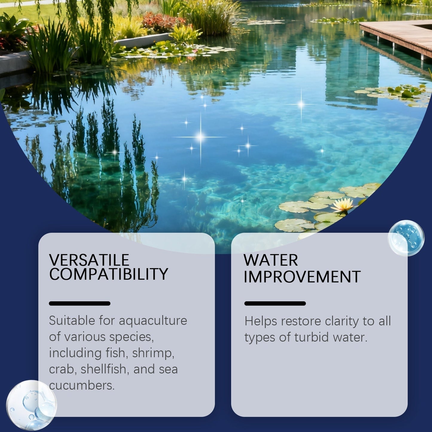 Aqua Guardian Pro Formula Pond Aquarium Water Clarifier Clear Cloudiness - Pack of 5