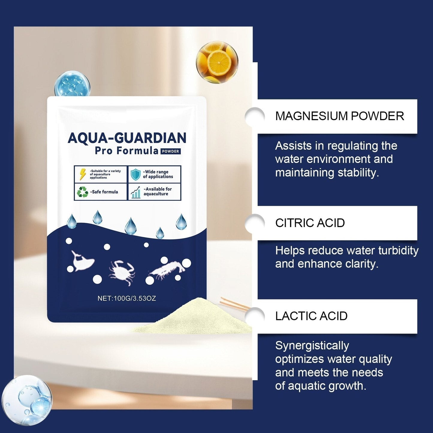 Aqua Guardian Pro Formula Pond Aquarium Water Clarifier Clear Cloudiness - Pack of 5